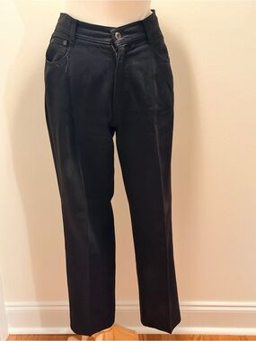 Women's Black Straight-Leg Dress Pants